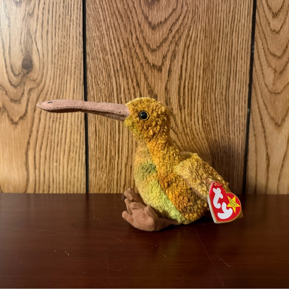 Collectable Ty Beanie Baby Beak Plush - Yellow and Brown